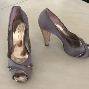 Barbara Bui Tan silk shoes